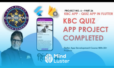 HINDI 26 KBC QUIZ APP COMPLETE PROJECT IN ONE VIDEO Flutter Tutorial For Beginners Quiz App