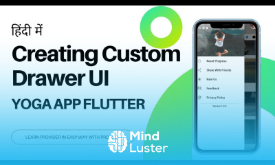 HINDI 09 Custom Drawer UI Of Yoga App In Flutter Provider Tutorial Flutter Flutter Provider
