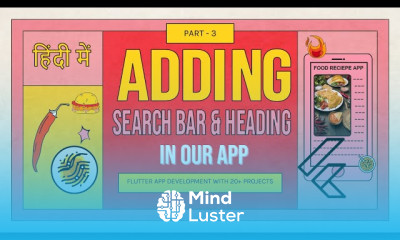 HINDI 3 Adding Search Bar And Heading In Our App Food Recipe App In Flutter Flutter Tutorial