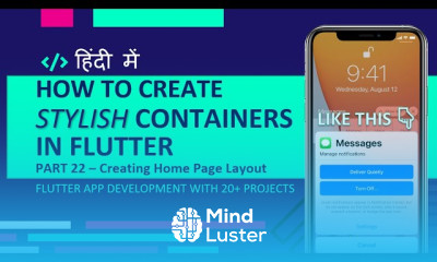 HINDI 22 Creating Beautiful Containers How to create stylish containers in flutter