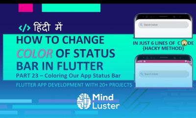 HINDI 23 How to change the color of status bar in flutter Hacky Method 