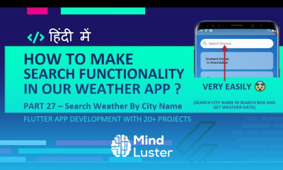 HINDI 27 How To Make Search Functionality In Weather App In Flutter Flutter Weather App