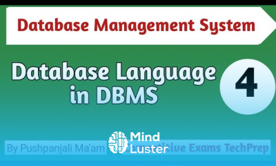 Lec 1 4 Database Language in DBMS DDL DML DCL TCL Database Management System in Hindi