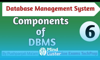 Lec 1 6 Components of DBMS Database Management System in Hindi