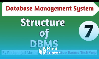 Lec 1 7 Structure of DBMS Database Management System in Hindi