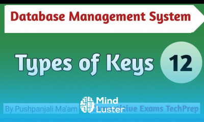 Types of Keys in Database Management System in Hindi