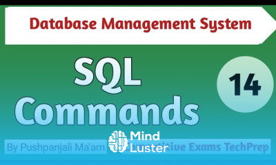 SQL Commands in DBMS Dml Commands DCl DQL TCL Commands in Hindi
