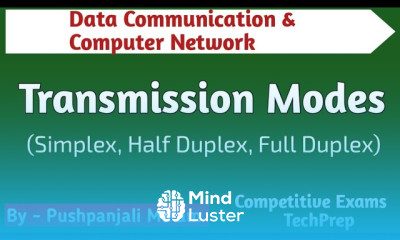 Transmission Mode Simplex Half duplex Full duplex in Computer Network in Hindi