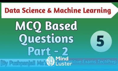 Data Science Machine Learning MCQ Based Questions Part 2 in Hindi