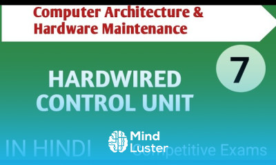 Lec 1 7 Hardwired Control Unit in Computer Architecture Hardware Maintenance in Hindi