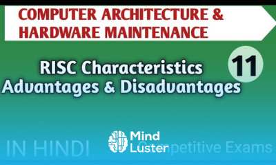 Lec 1 11 RISC Characteristics Advantages Disadvantages in Computer Architecture in Hindi