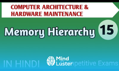 Lec 2 1 Memory Heirarchy in Computer Architecture in Hindi