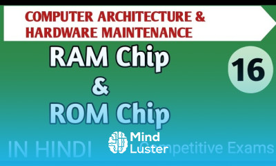 Lec 2 2 RAM Chip ROM Chip in Computer Architecture in Hindi