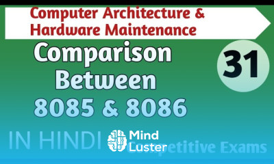 Lec 5 4 Comparison Between 8085 8086 in Hindi