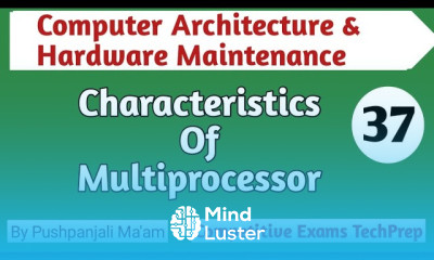 Lec 6 4 Characteristics of Multiprocessor in Hindi Computer Architecture Hardware Maintenance