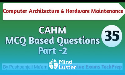CAHM MCQ based Questions Part 2 Computer Architecture Hardware Maintenance in Hindi
