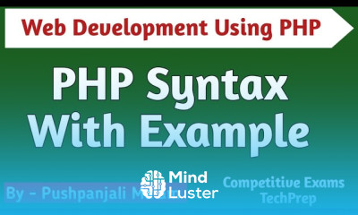 Lec 1 3 Basic PHP Syntax with Example in Hindi