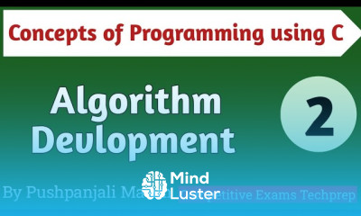 Lec 1 2 Algorithm Devlopment in C in Hindi