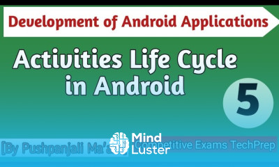Lec 1 5 Activity life cycle in Android in Hindi