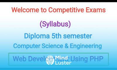 Learn Web Development Using PHP Syllabus of Diploma CSE Fifth Semester ...