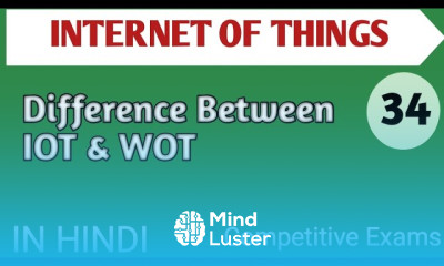 Lec 5 4 IOT WOT Difference between IOT WOT in Hindi