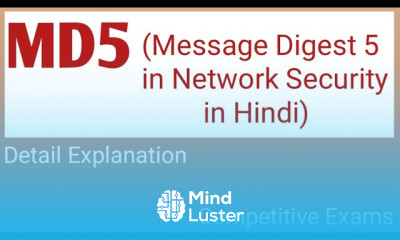 MD5 Message Digest 5 Algorithm in Network Security Detailed Explanation in Hindi