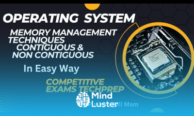 Memory management techniques Contiguous Non Contiguous