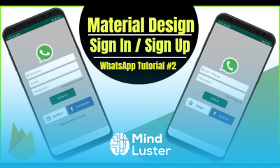 Material Design Login and Register Android Studio – WhatsApp Tutorial 2