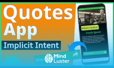 Android Studio Tutorial Quote app Tutorial Implicit Intent Example
