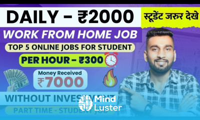 Top 5 Online Jobs For Students Part Time Job At Home Make Money Online 2023 Work From Home Job