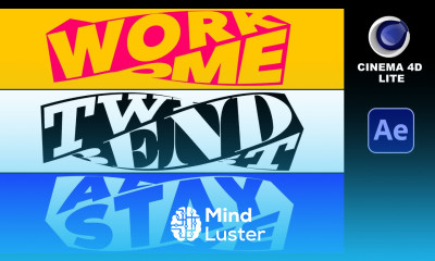 Twist Typography Text Animation in Cinema 4D Lite After Effects Tutorial