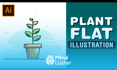 How to Create a Flat Plant Design Illustration Adobe Illustrator CC Tutorial