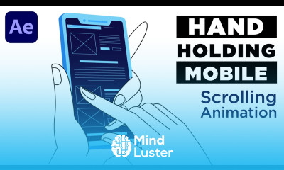Hand Holding Mobile Phone Scrolling Browser in After Effects Tutorial