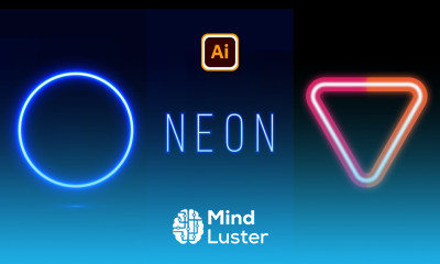How to make Neon Light Effect in Adobe illustrator tutorial