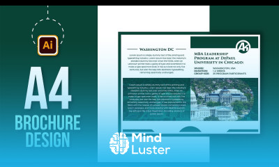 Illustrator Tutorial A4 Professional Bi Fold Brochure Design