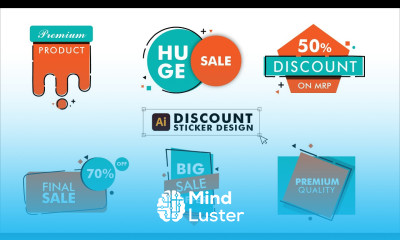 Design DISCOUNT STICKERS Promotional Designing Adobe Illustrator Tutorial in Hindi