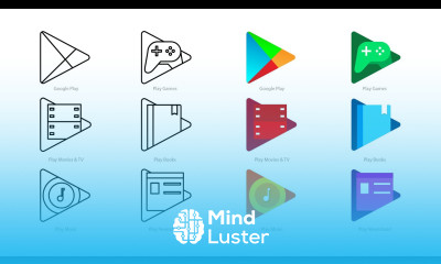 GOOGLE PLAY STORE ICONS Designing in illustrator Icons Designing How to Design icons