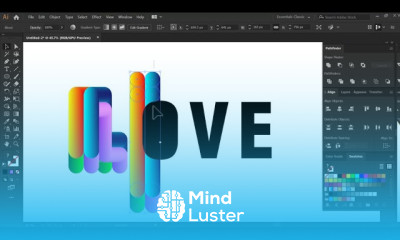 Text Style With Blend Tool in Adobe illustrator in Hindi Adobe illustrator Tutorials