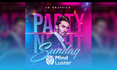 Speed art Photoshop Tutorial Night Party Post Flyer Brochure idea as graphics