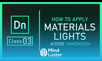 How to Apply MATERIALS LIGHTS On Models Adobe Dimension Advanced Course Urdu Hindi Class 03