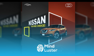 Social Media Post Design for Nissan Car Company adobe illustrator 2022