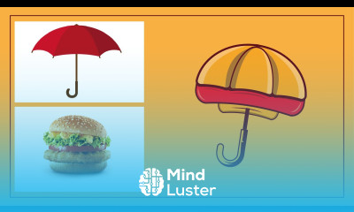Logo Design Combining Two Elements Umbrella Burger Adobe illustrator