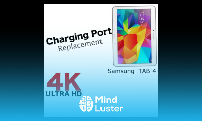 Samsung Tab 4 charging connector replacement shown 4 minutes