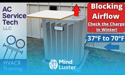 Low Outdoor Temp CHECK THE REFRIGERANT CHARGE in the Cold