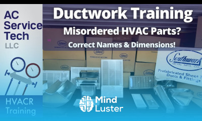 HVAC Apprentice Training Confusing and Misordered Duct Parts Grilles Registers Duct Fittings