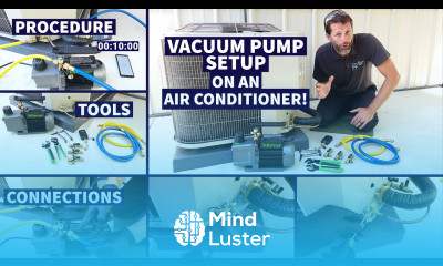 Vacuum Pump Setup on an Air Conditioner Procedure Tools Connections Step by Step