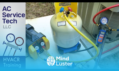 HVAC Refrigerant Recovery Machine Hose Tank Tool Setup and Procedure