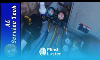 HVAC Nitrogen Pressure Test Procedure for A C Units the Oil Blowout Vacuum Pump Setup