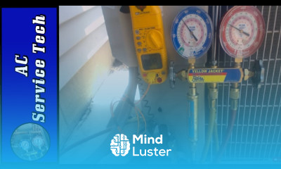 Measuring Refrigerant Pressure Temperature in an Air Conditioner Connecting Disconnecting