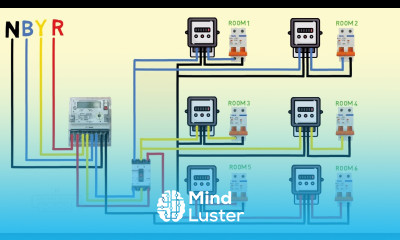 Three phase to single phase energy meter wiring diagram